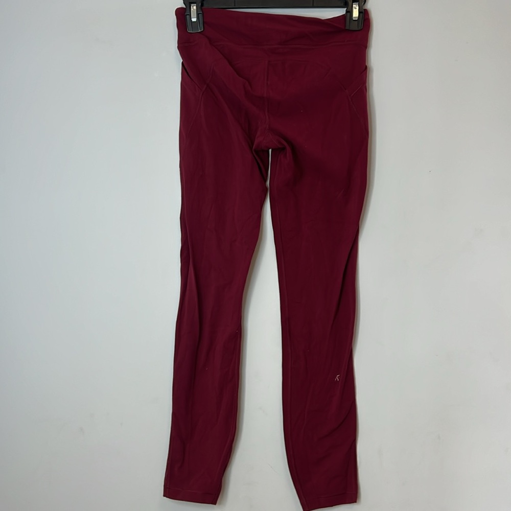 Athleta Girl Kids Red Maroon High Rise Leggings Mesh Stash Your Treasures XL - Picture 3 of 5